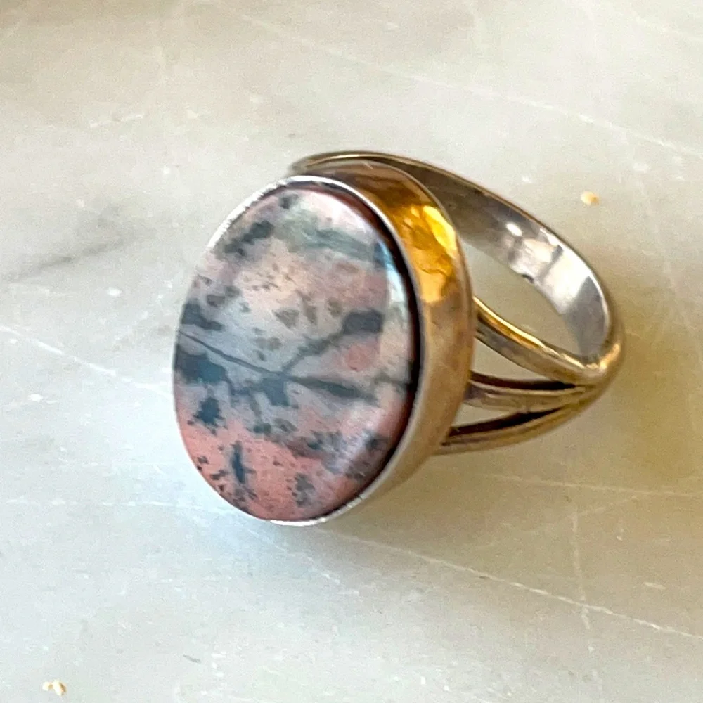 Native American Jasper Ring Vintage Size 6 1/4